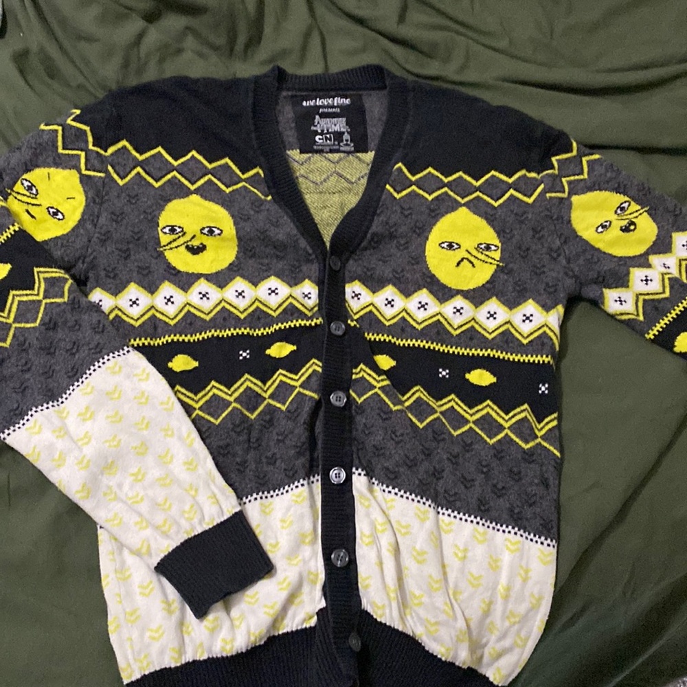 Lemongrab cardigan sweater adventure time welovefine X CN